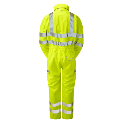 PULSAR P522 Hi Vis Waterproof Unlined Coverall Yellow Back.jpg #colour_yellow