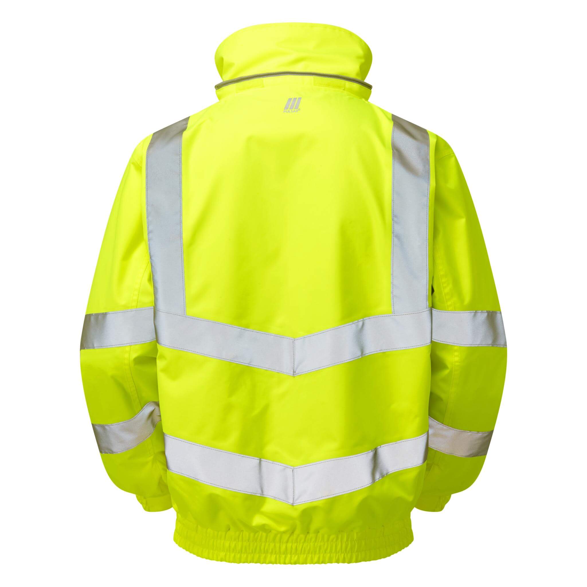 PULSAR P533 Hi Vis Waterproof Unlined Bomber Jacket Yellow Back.jpg #colour_yellow