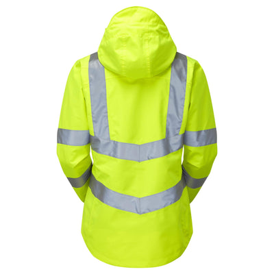 PULSAR P704 Ladies Waterproof Storm Coat Yellow Back.jpg #colour_yellow
