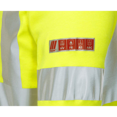 PULSAR PARC21 Hi Vis Flame Retardant Electric ARC Polo Shirt Yellow Detail 1.jpg #colour_yellow