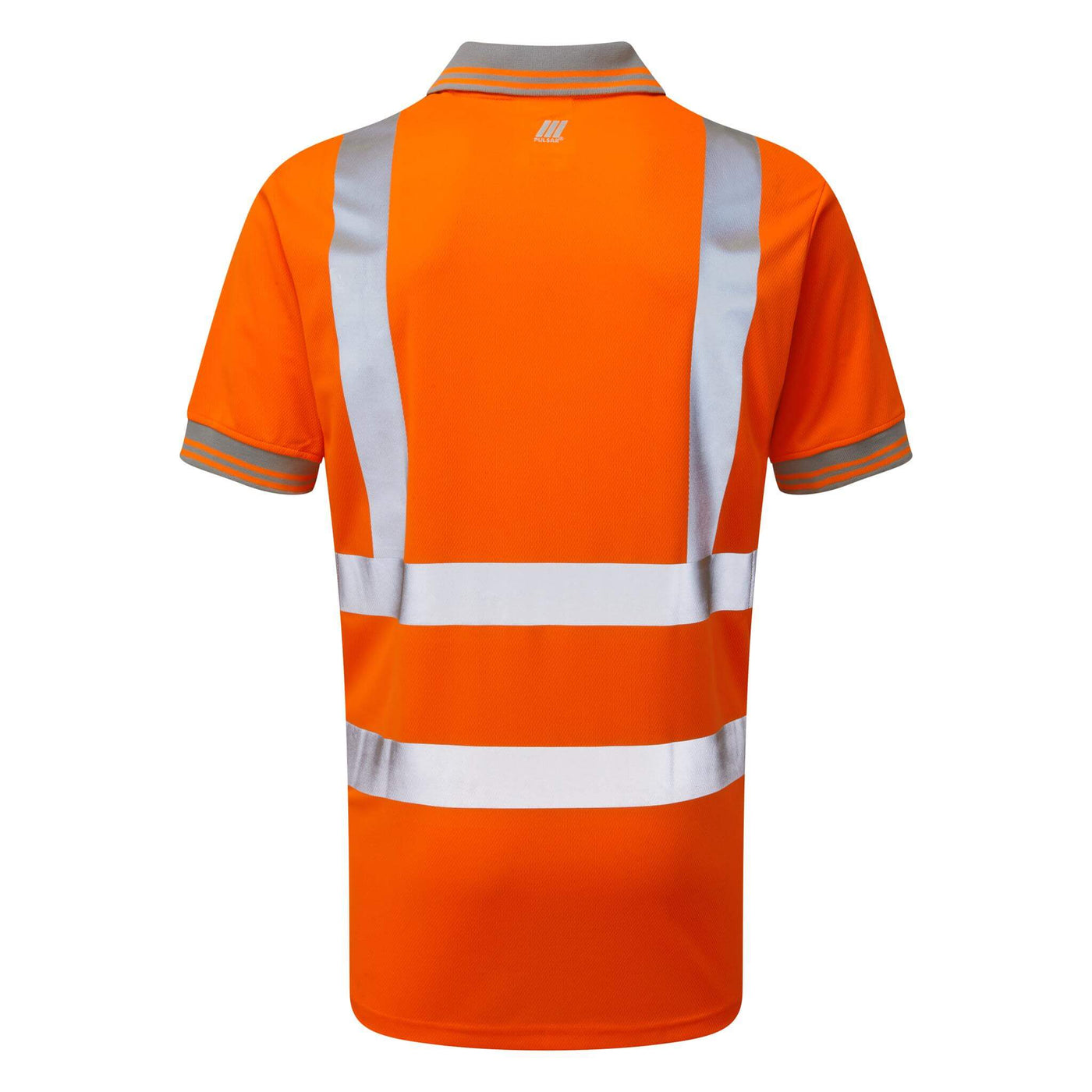 PULSAR PR176 Rail Spec Hi Vis Polo Shirt Orange Back.jpg #colour_orange