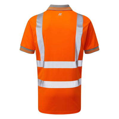 PULSAR PR176 Rail Spec Hi Vis Polo Shirt Orange Back.jpg #colour_orange