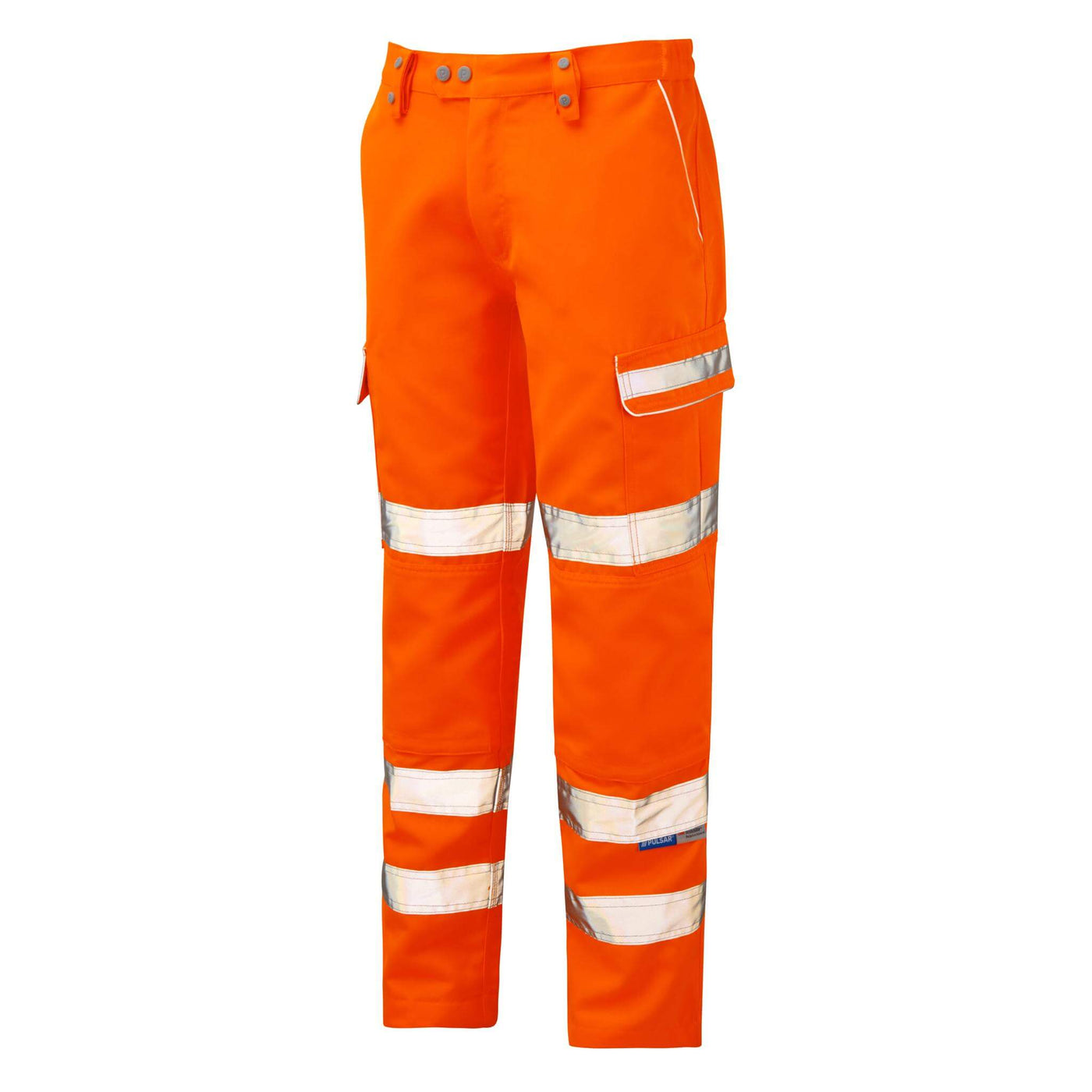 PULSAR PR336 Rail Spec Hi Vis Knee Pad Combat Trousers Orange ANGLE.jpg #colour_orange