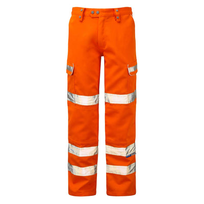 PULSAR PR336 Rail Spec Hi Vis Knee Pad Combat Trousers Orange FRONT.jpg #colour_orange
