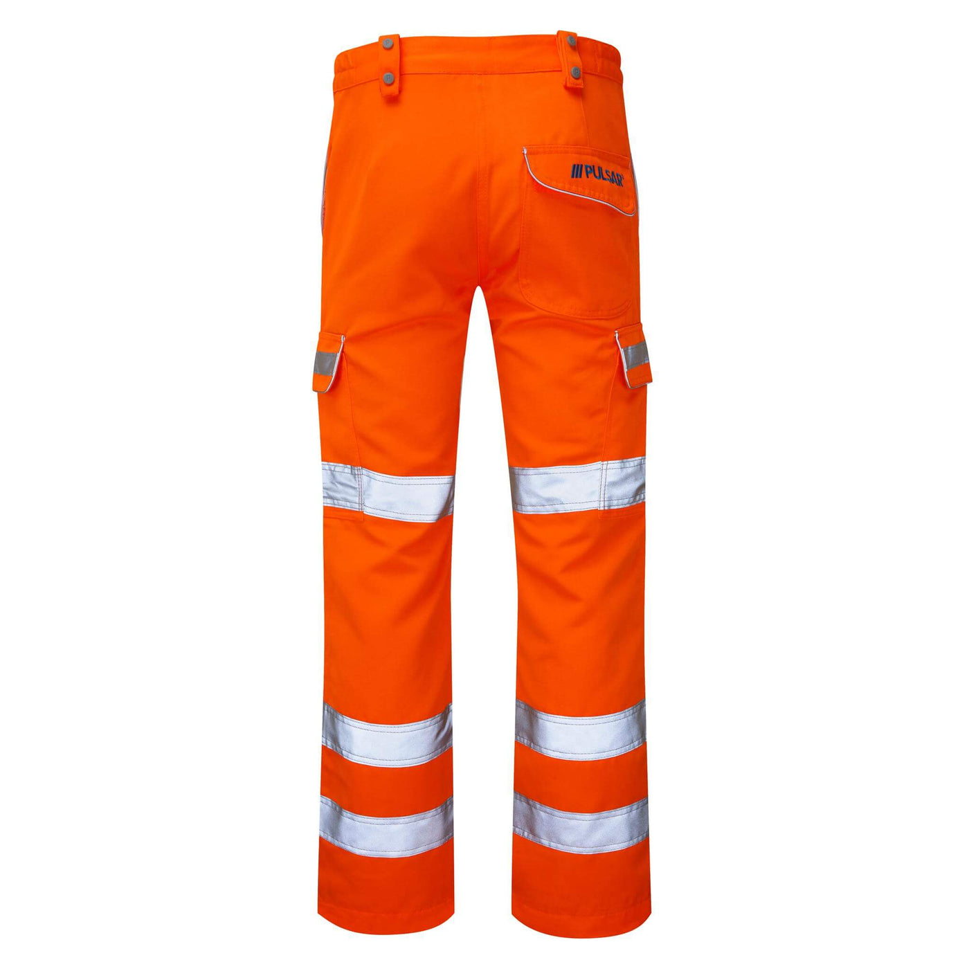 PULSAR PR336LDS Ladies Rail Spec Hi Vis Knee Pad Combat Trousers Orange BACK.jpg #colour_orange