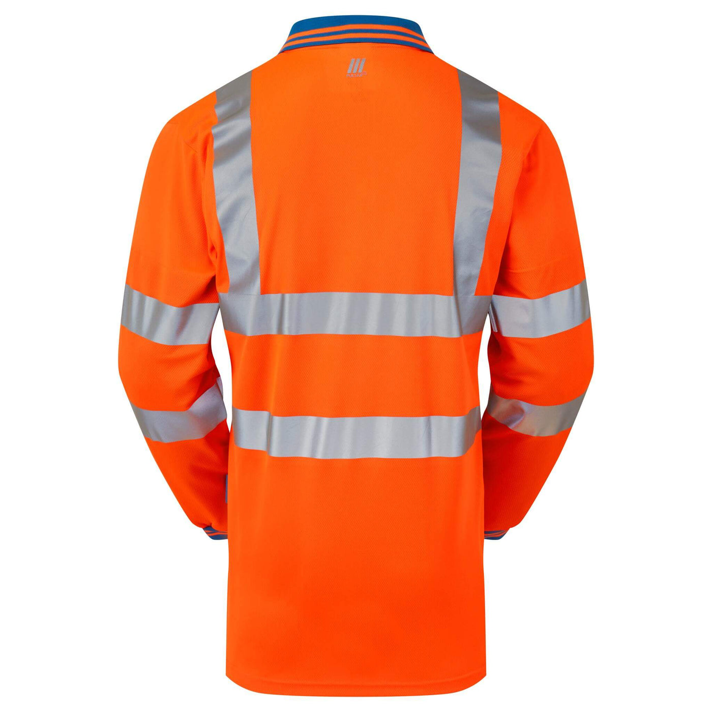 PULSAR PR470 CRS Rail Spec Hi Vis Cut Resistant Sleeve Polo Shirt Orange Back.jpg #colour_orange