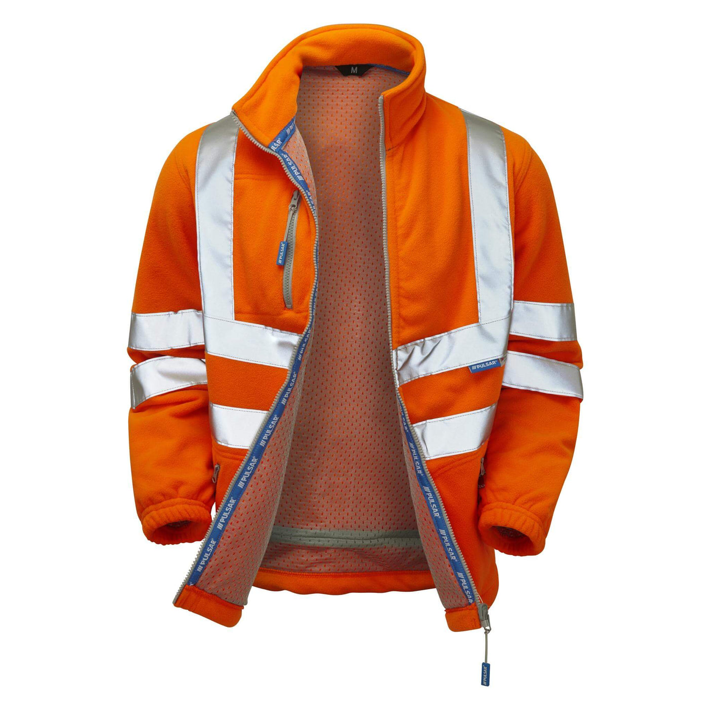 PULSAR PR508 Rail Spec Interactive Hi Vis Fleece Orange Front Open.jpg #colour_orange