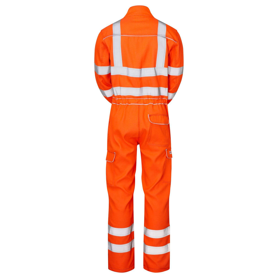 PULSAR PRARC05 Electric ARC Rail Spec Hi Vis Flame Retardant Combat Coverall Orange BACK.jpg #colour_orange