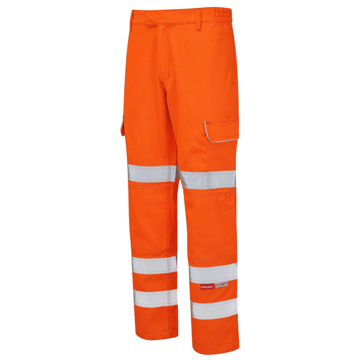 PULSAR PRARC07 Hi Vis Flame Retardant Electric ARC Combat Trousers Orange Angle.jpg #colour_orange