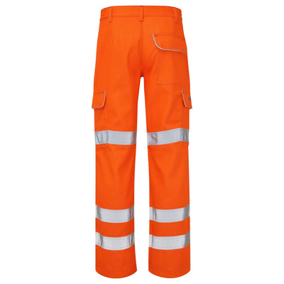 PULSAR PRARC07 Hi Vis Flame Retardant Electric ARC Combat Trousers Orange Back.jpg #colour_orange
