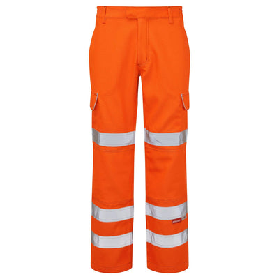 PULSAR PRARC07 Hi Vis Flame Retardant Electric ARC Combat Trousers Orange Front.jpg #colour_orange