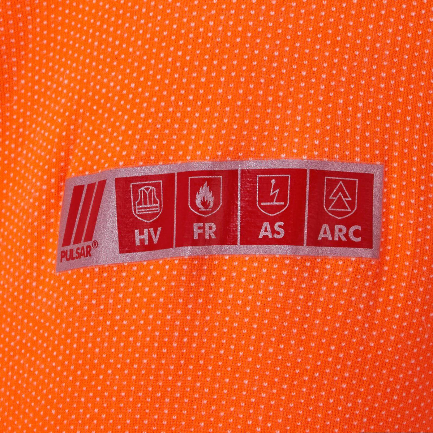 PULSAR PRARC20 Hi Vis Rail Spec FR Electric ARC Sweatshirt Orange DETAIL.jpg #colour_orange