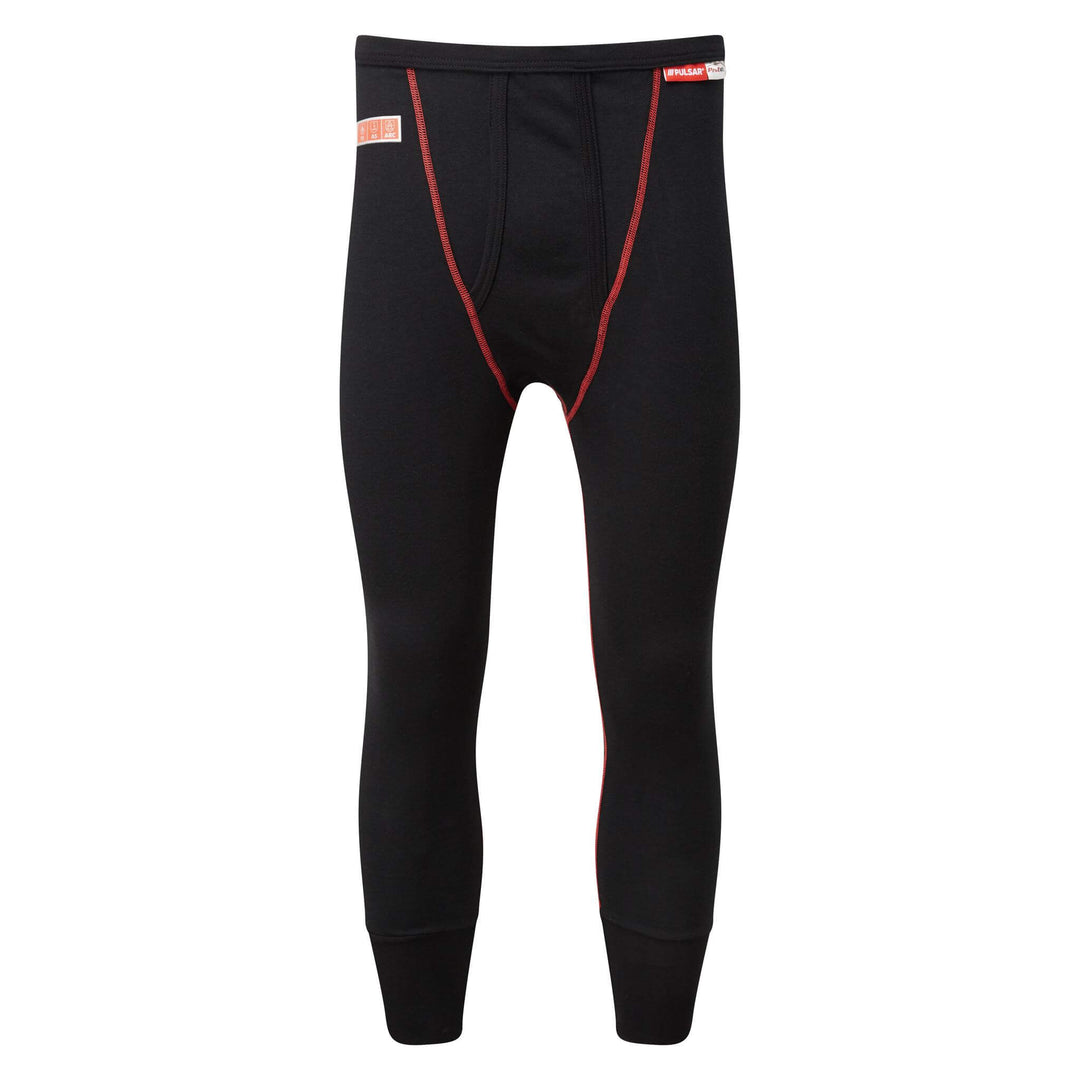 PULSAR XARC03 Flame Retardant Electric ARC Base Layer Pants Black Red Front.jpg #colour_black-red