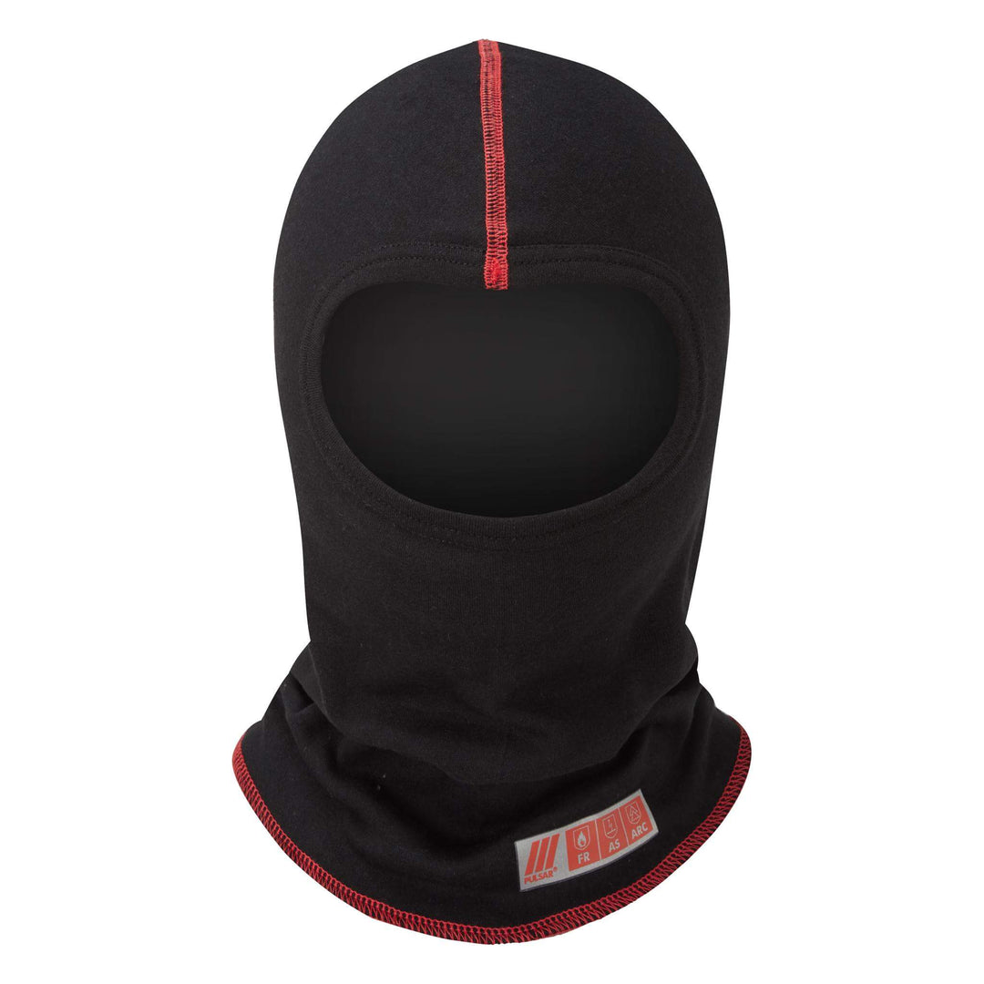 PULSAR XARC14 Electric ARC Flame Retardant Balaclava Black Red Front.jpg #colour_black-red