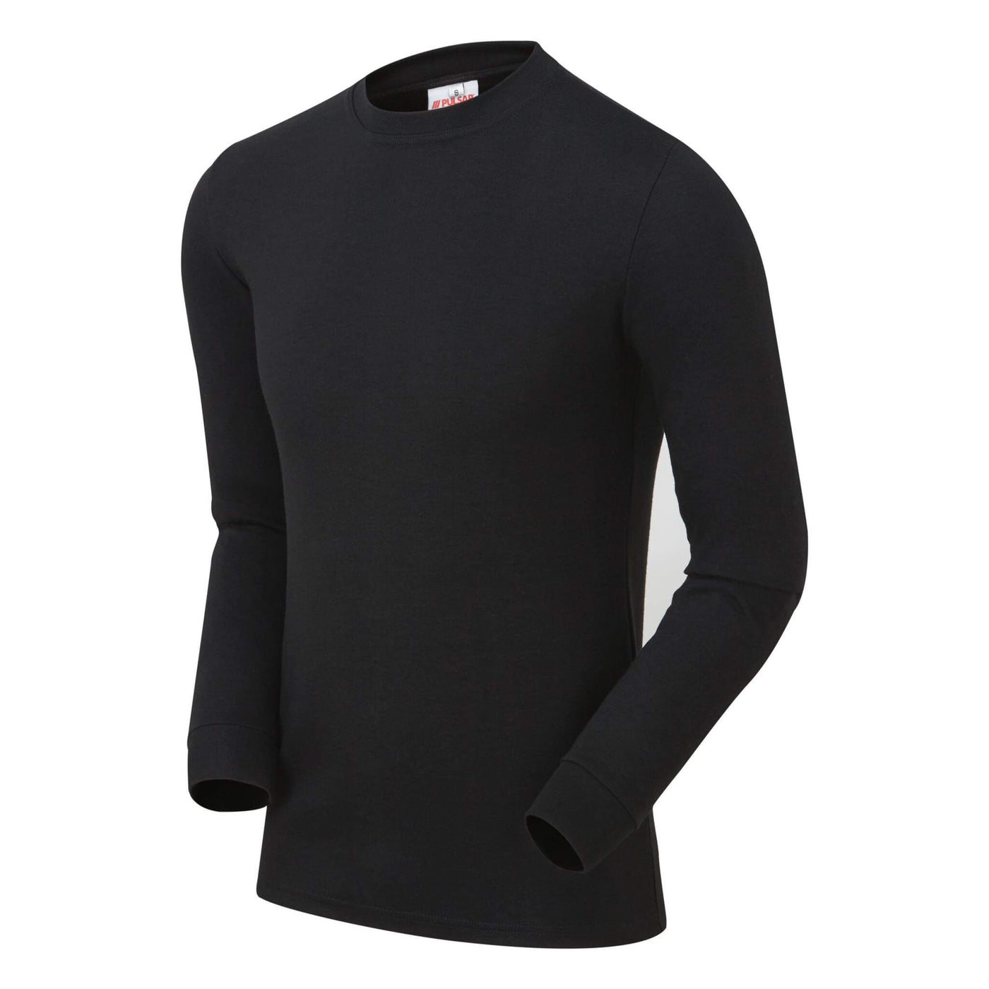 PULSAR XFRC101 Flame Retardant Long Sleeve Base Layer Shirt Black Angle.jpg #colour_black