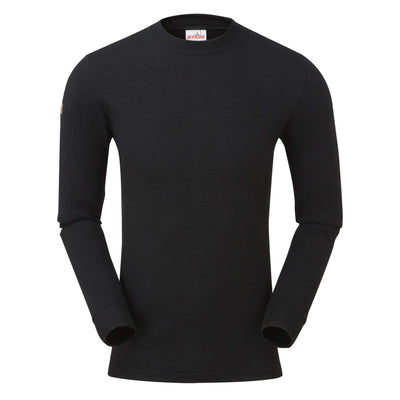 PULSAR XFRC101 Flame Retardant Long Sleeve Base Layer Shirt Black Front.jpg #colour_black