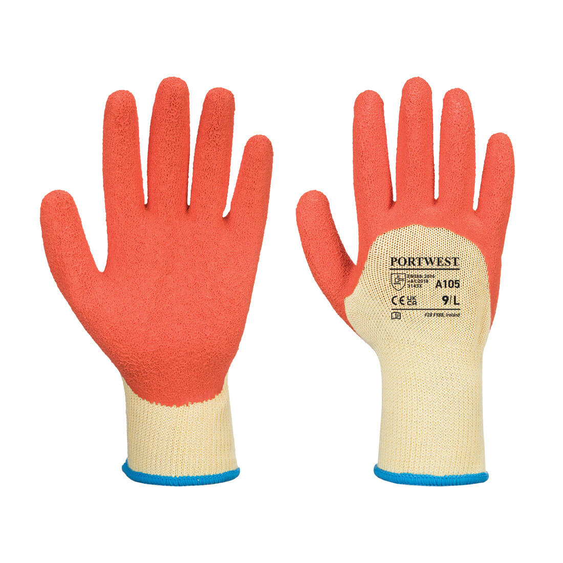 Portwest A105 Grip Xtra Gloves 1#colour_yellow-orange