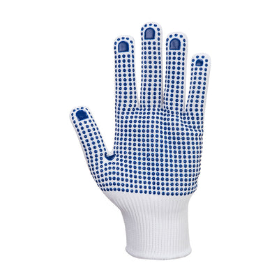 Portwest A110 Polka Dot Gloves 1#colour_white-blue 2#colour_white-blue