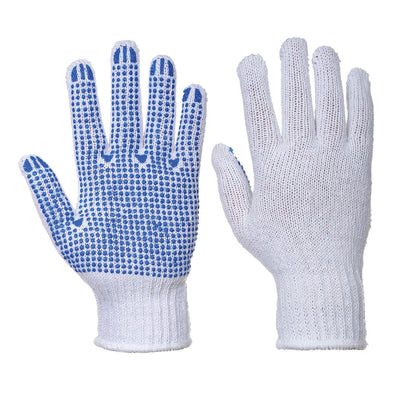 Portwest A111 Classic Polka Dot Gloves 1#colour_white-blue
