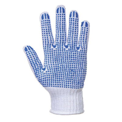 Portwest A111 Classic Polka Dot Gloves 1#colour_white-blue 2#colour_white-blue