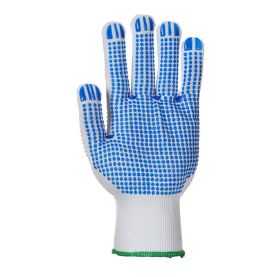 Portwest A113 Polka Dot Plus Gloves 1#colour_white-blue 2#colour_white-blue