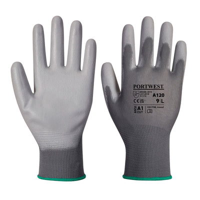 Portwest A120 PU Palm Gloves 1#colour_grey