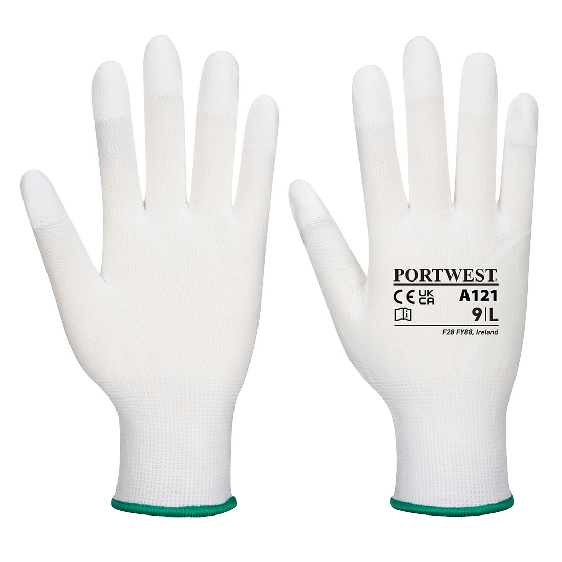 Portwest A121 PU Fingertip Gloves 1#colour_white