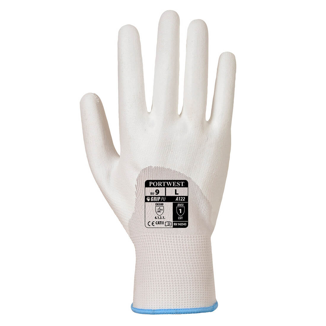 Portwest A122 PU Ultra Gloves White Rear#colour_white