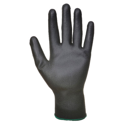 Portwest A129 PU Palm Gloves (12 Pack) 1#colour_black 2#colour_black