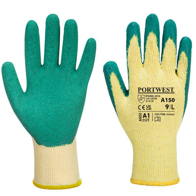 Portwest A150 Classic Grip Latex Gloves 1#colour_green