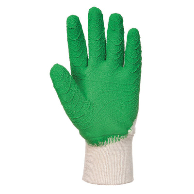 Portwest A171 Latex Open Back Crinkle Gloves 1#colour_white-green 2#colour_white-green