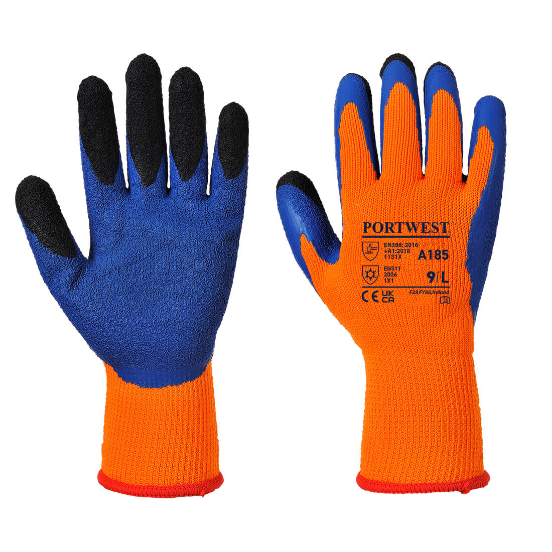 Portwest A185 Duo-Therm Gloves 1#colour_orange-blue