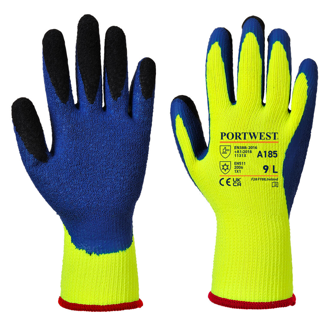 Portwest A185 Duo-Therm Gloves 1#colour_yellow-blue