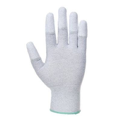 Portwest A198 Antistatic PU Fingertip ESD Gloves 1#colour_grey 2#colour_grey