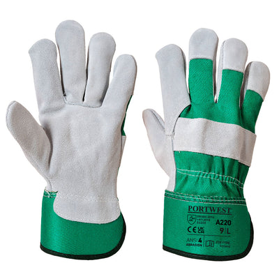 Portwest A220 Premium Chrome Rigger Gloves 1#colour_green