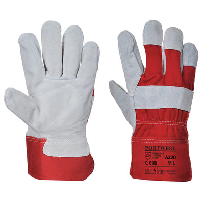 Portwest A220 Premium Chrome Rigger Gloves 1#colour_red