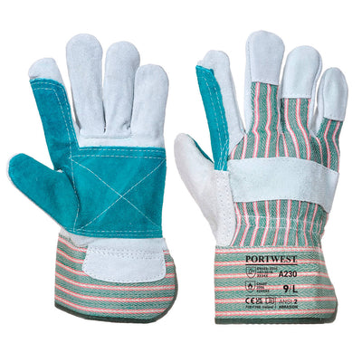Portwest A230 Double Palm Rigger Gloves 1#colour_grey