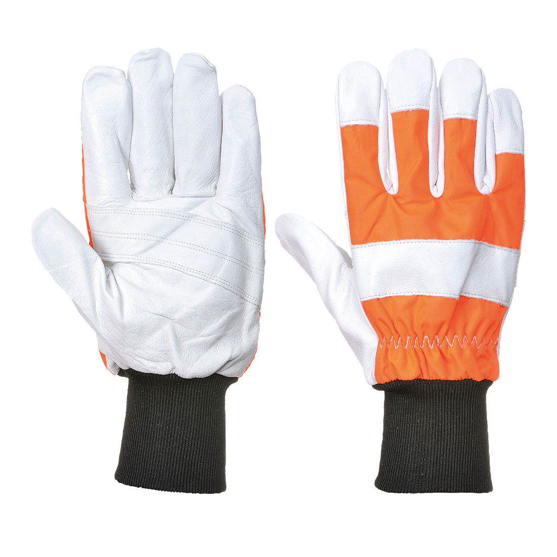 Portwest A290 Oak Chainsaw Protective Gloves (Class 0) 1#colour_orange