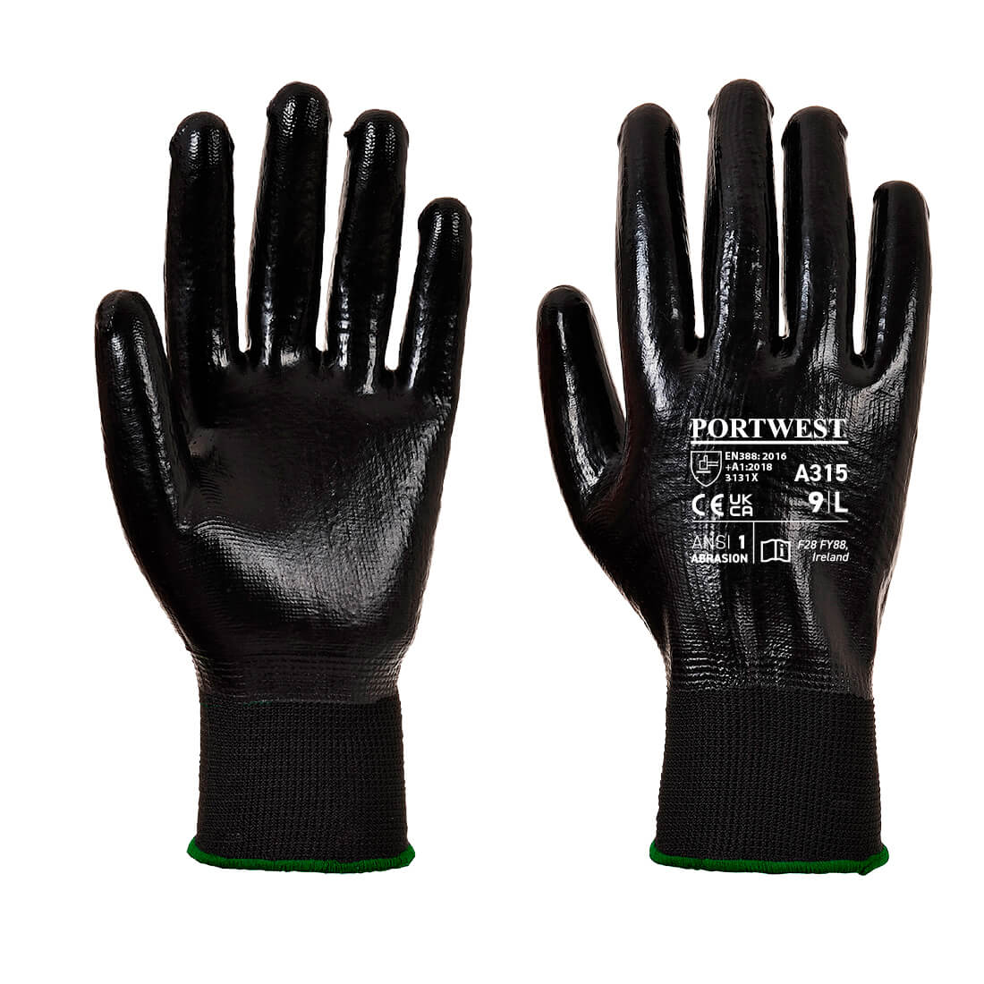 Portwest A315 All-Flex Grip Gloves 1#colour_black