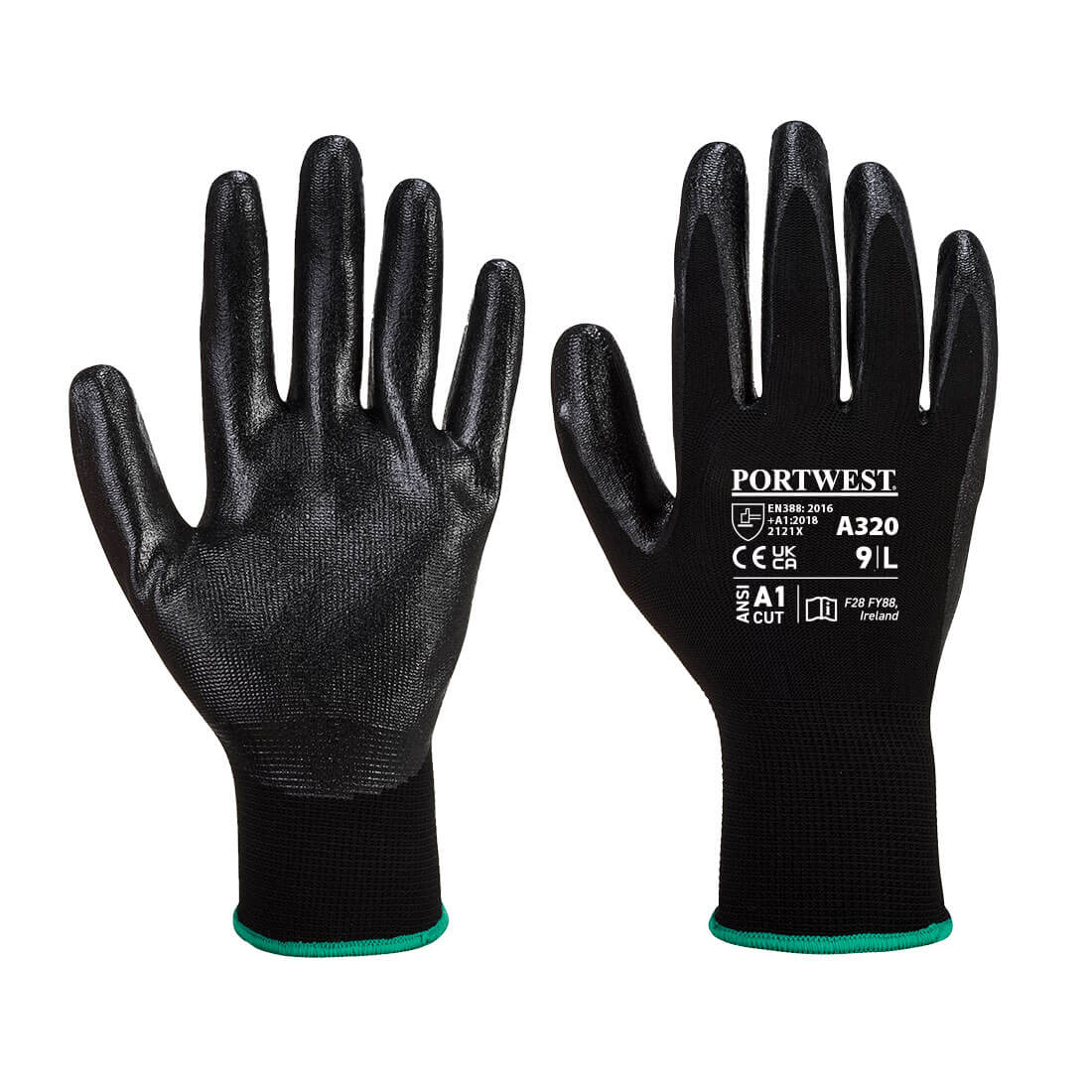 Portwest A320 Dexti-Grip Gloves 1#colour_black