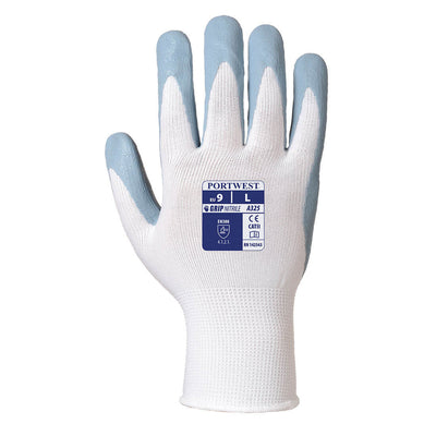 Portwest A325 Dexti-Grip Pro Gloves White/Grey Rear#colour_white-grey