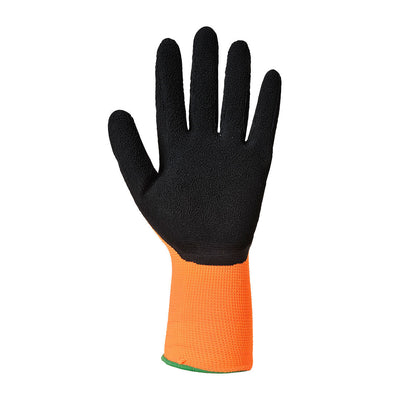 Portwest A340 Hi Vis Grip Latex Gloves 1#colour_orange-black 2#colour_orange-black