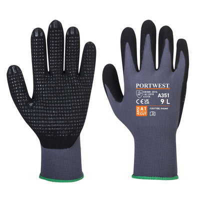 Portwest A351 DermiFlex Plus Gloves 1#colour_grey-black