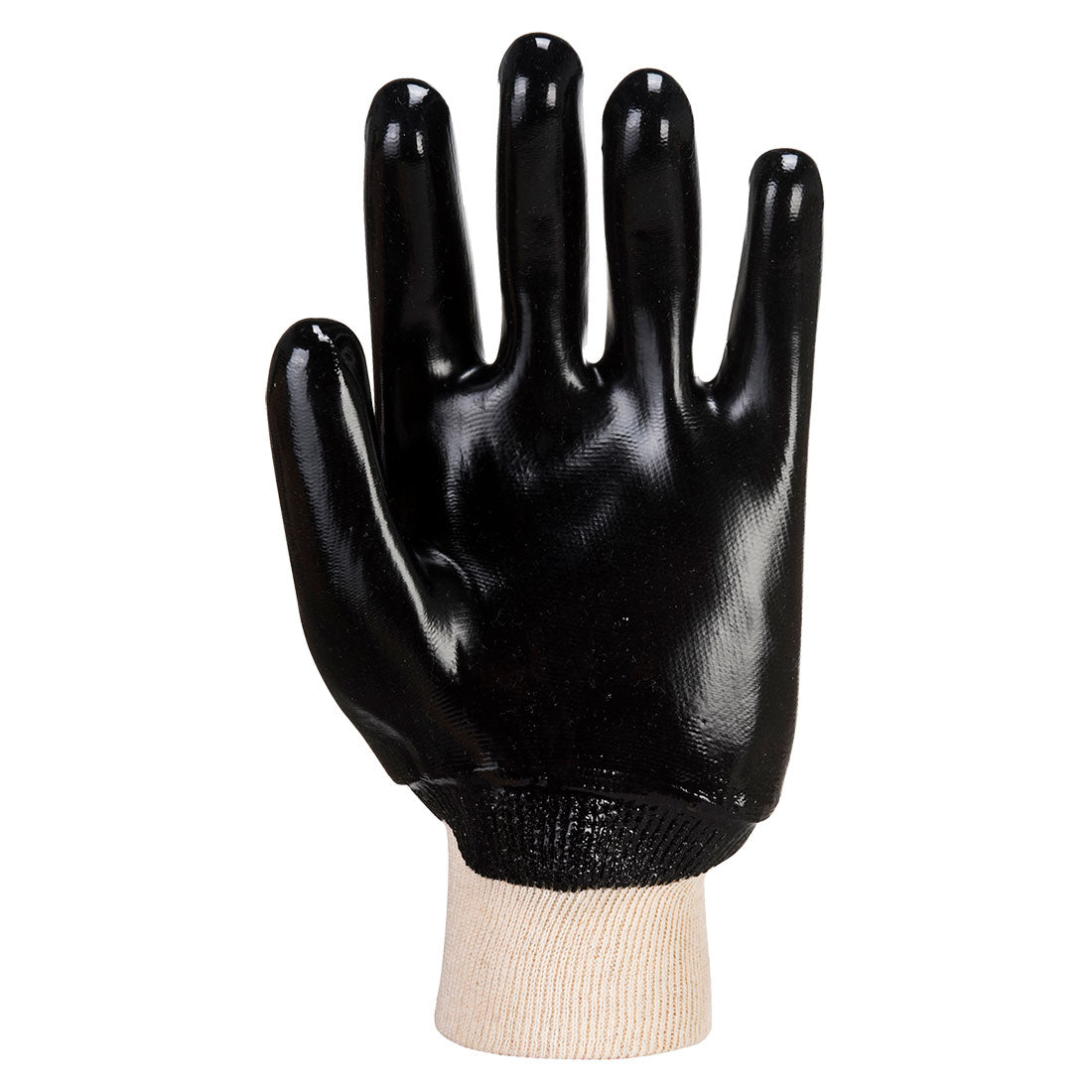 Portwest A400 PVC Knitwrist Gloves 1#colour_black 2#colour_black