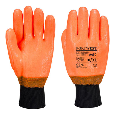 Portwest A450 Weatherproof Hi Vis Gloves 1#colour_orange
