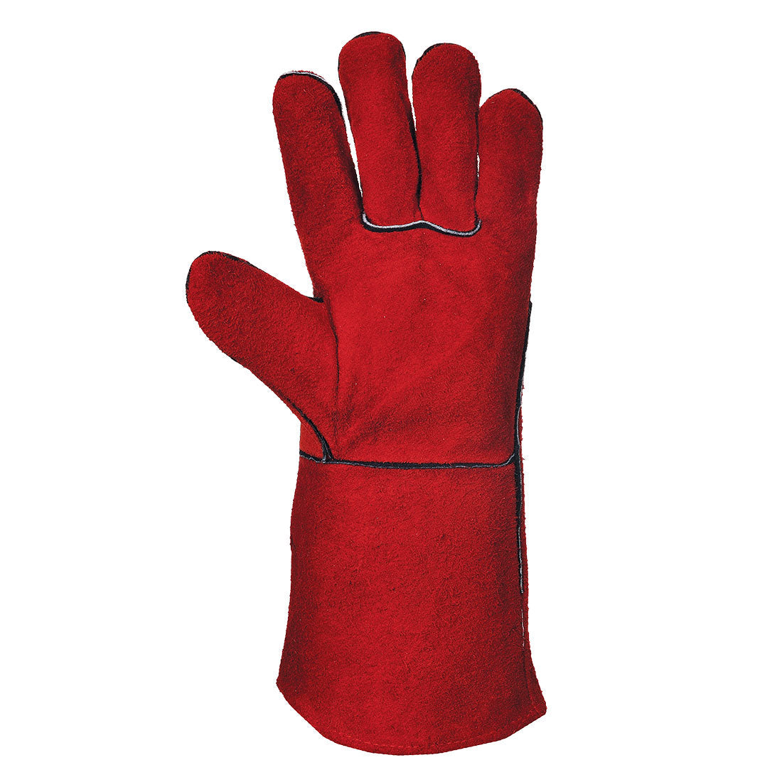 Portwest A500 Welders Gauntlet Gloves 1#colour_red 2#colour_red