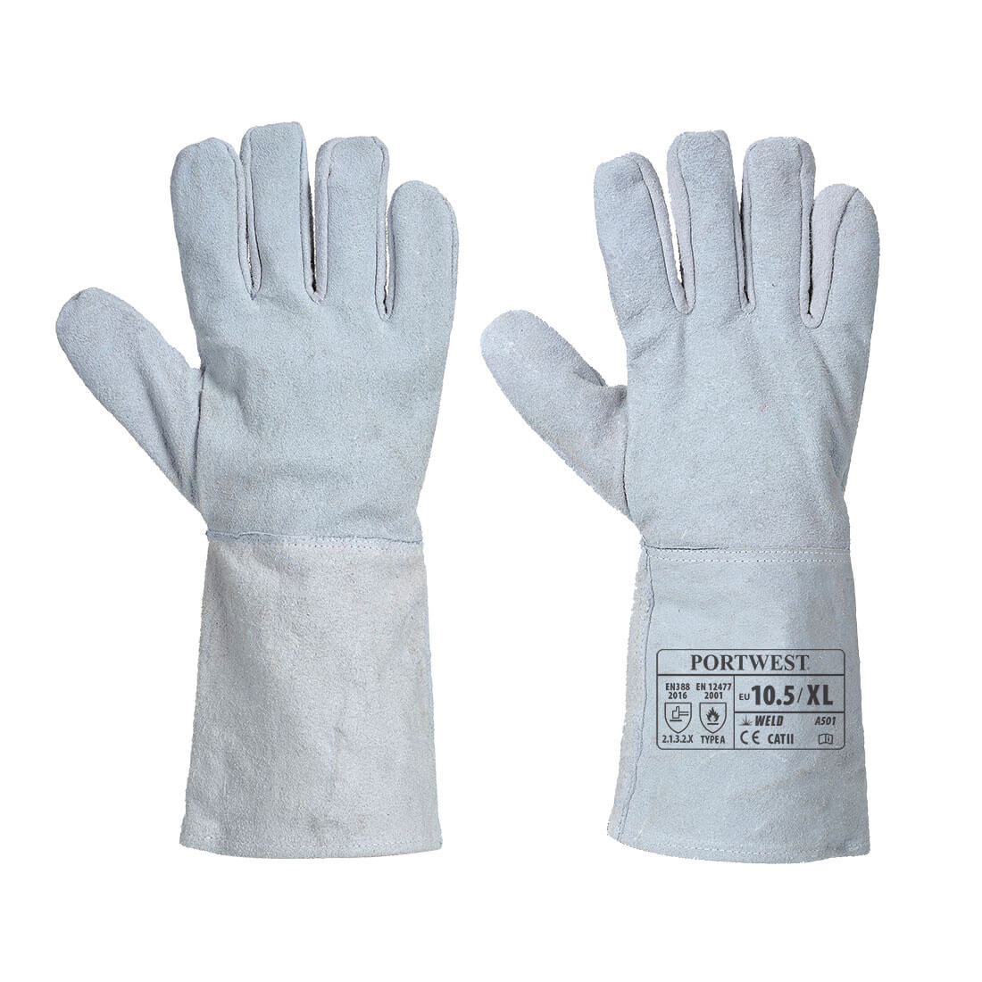 Portwest A501 Ambi Dex Welding Gauntlet Gloves Grey Main#colour_grey