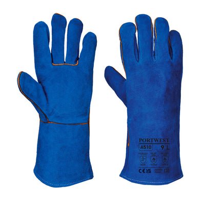 Portwest A510 Welders Gauntlet Gloves 1#colour_blue