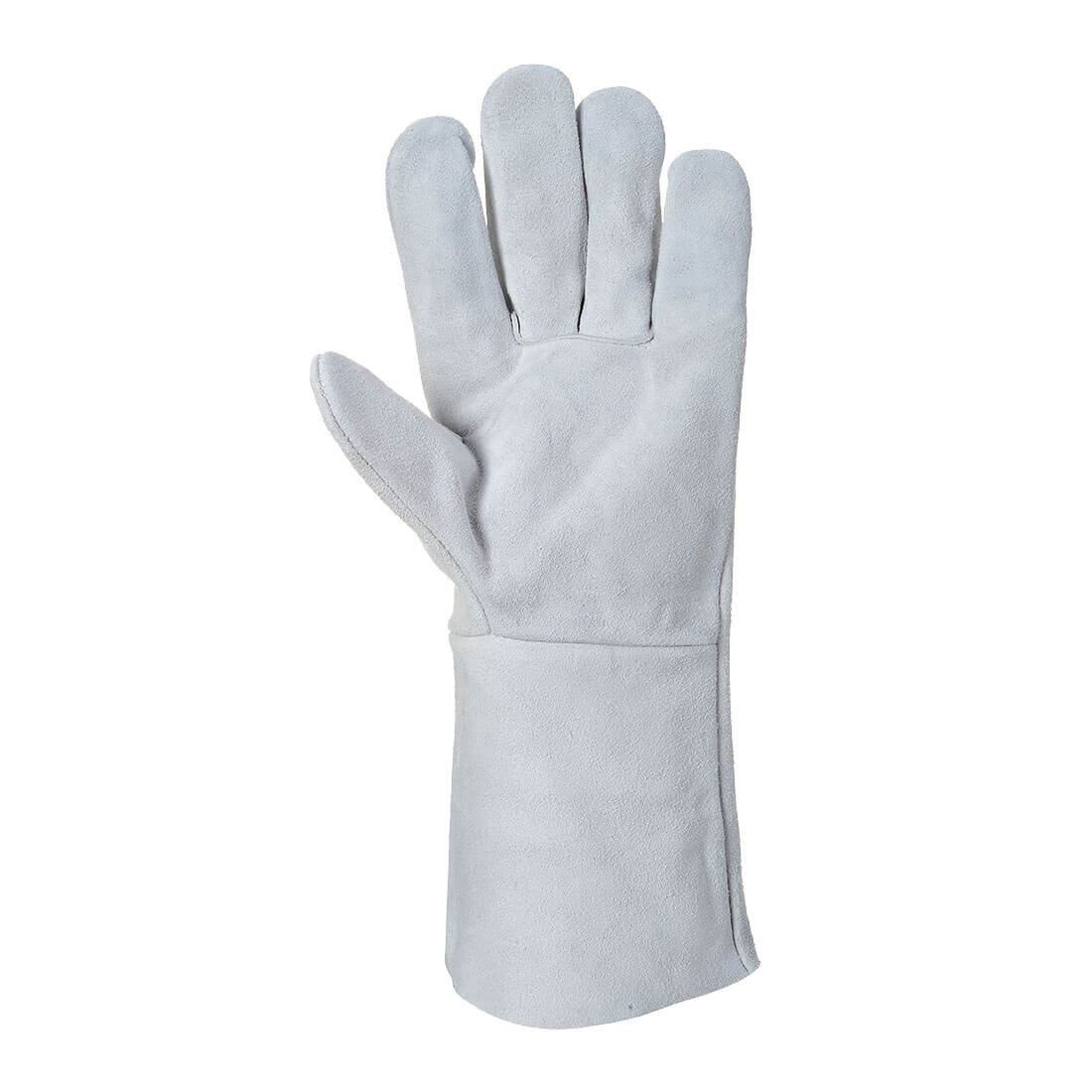 Portwest A511 Classic Welding Gauntlet Gloves Grey Front#colour_grey