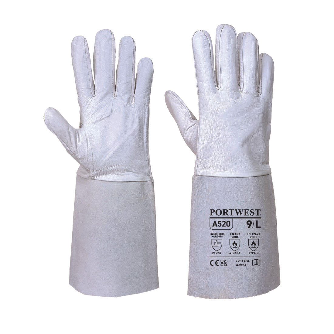 Portwest A520 Premium Tig Welding Gauntlet Gloves 1#colour_grey